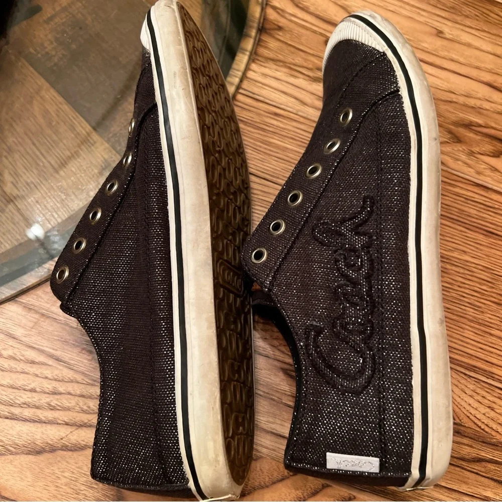 Coach Signature  Keeley Black Converse Style Sneakers 9B - Picture 4 of 11